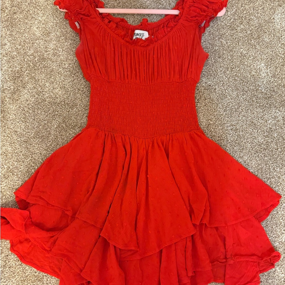 Red Ruffled Romper
